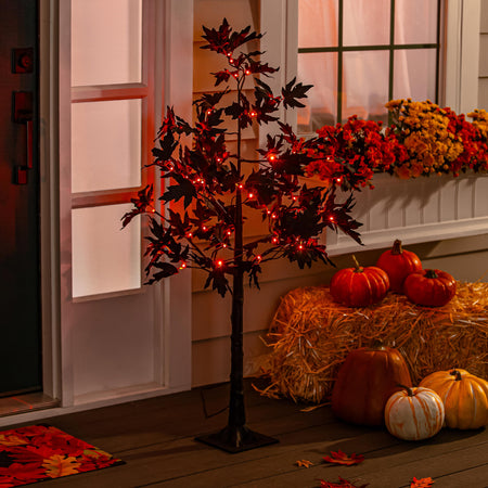 3.5Ft, Decor, LED, Halloween Maple Tree