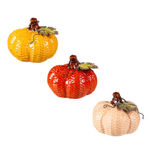 Load image into Gallery viewer, Decor, Ceramic, 3 Assorterd Pumpkins
