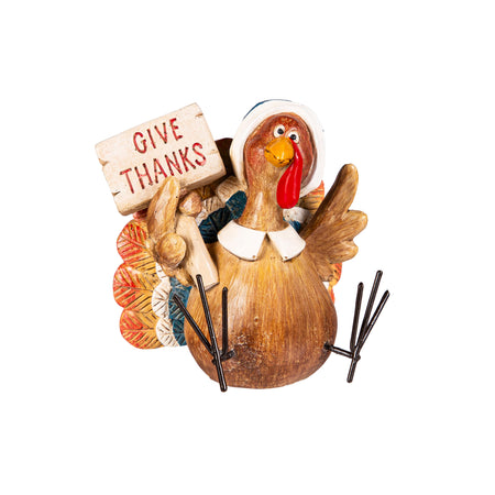 Decor Turkeys Holdoing Signs, 2 Assorted