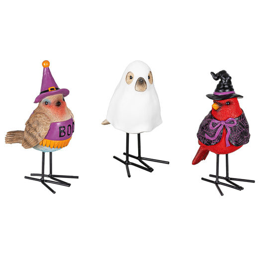 Decor Spooky Halloween Birds, Assorted