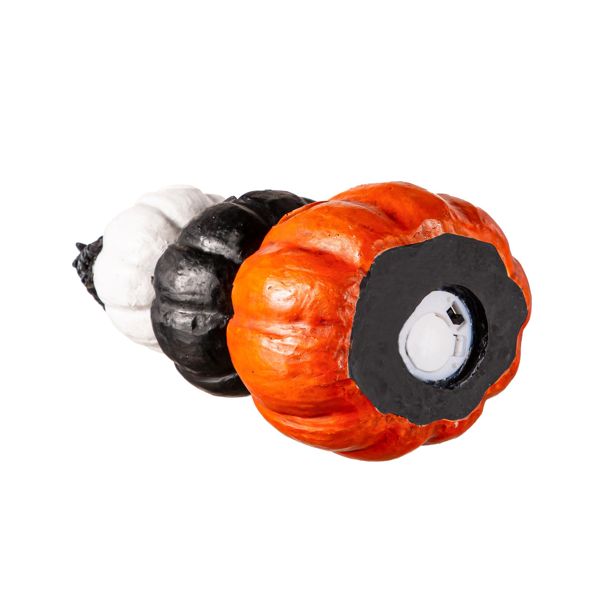 Decor Stacked Jack-O-Lanterns with Crow