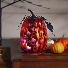 Load image into Gallery viewer, Decor, Cat Printed Glass Pumpkin
