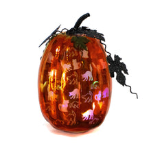 Load image into Gallery viewer, Decor, Cat Printed Glass Pumpkin
