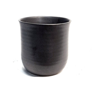Pot,4in, Ceramic, Glazed Glaze Orchid Pot, Black