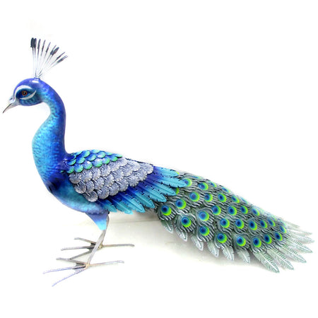 Peacock Metal Statue, 21 in