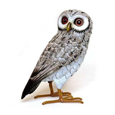 Owl Metal Statue, 12 in