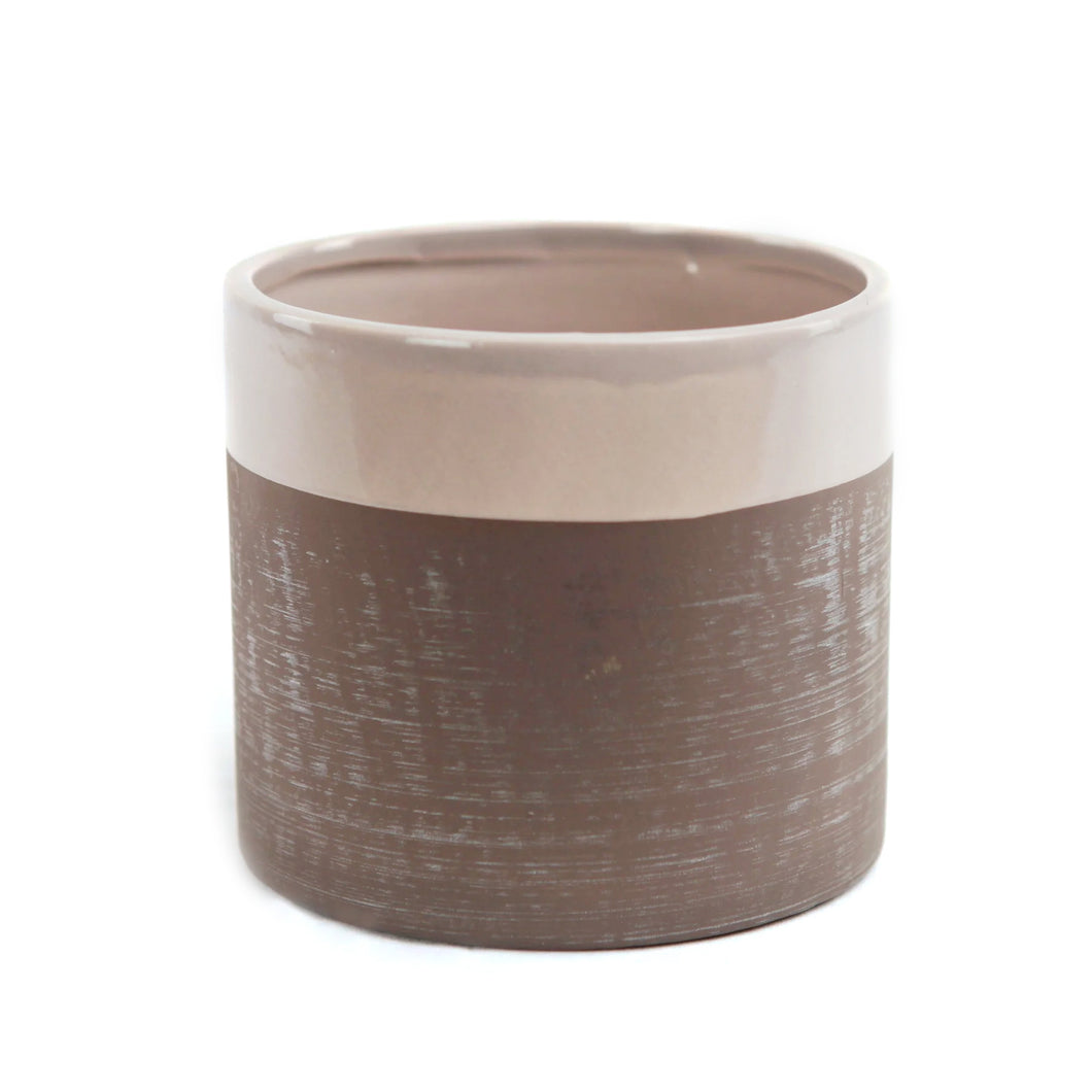 Pot, 6in, Dolomite, Grey Base