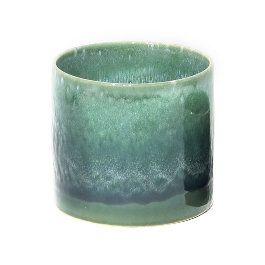 Pot, 6in, Ceramic, Reactive Glaze, Marin Green