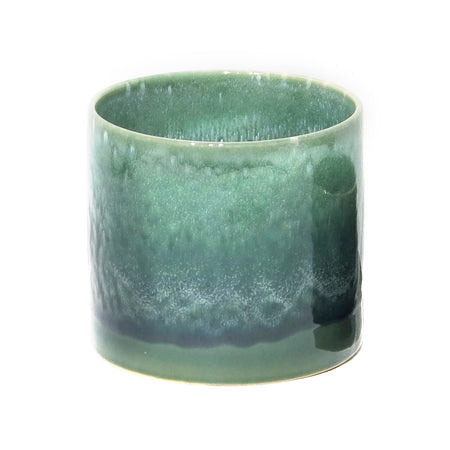 Pot, 6in, Ceramic, Reactive Glaze, Marin Green
