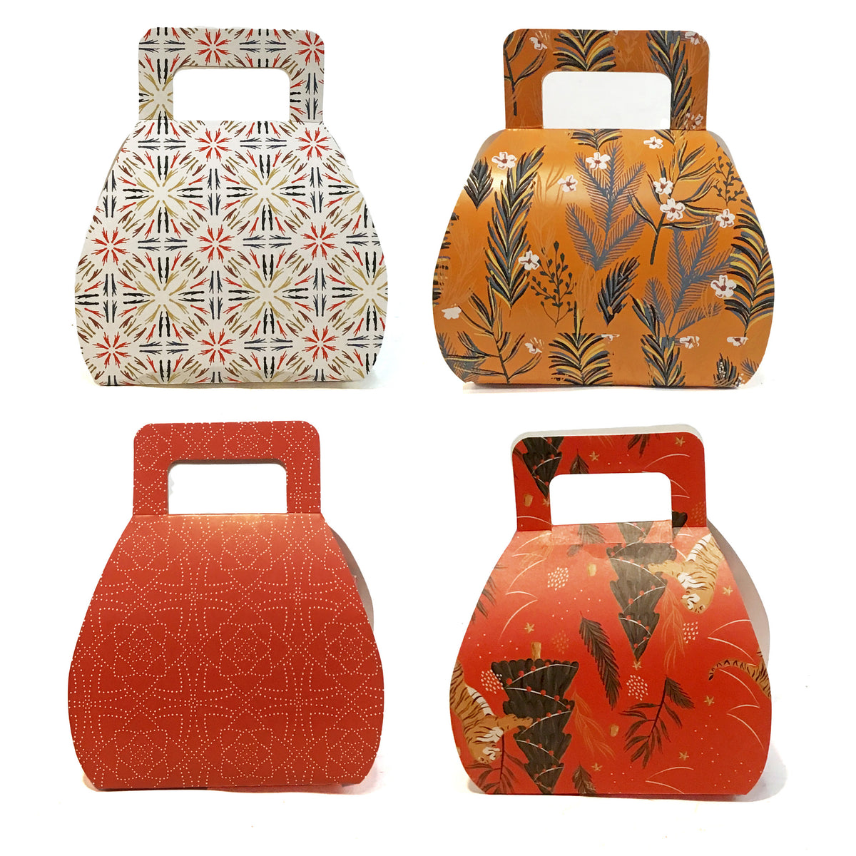 Printed Recycled Paper Gift Bag w/ Pattern