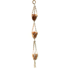Load image into Gallery viewer, Triple Pot Macrame Wall Plant Hanger, Mini
