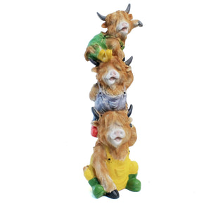 Three Tier Cow Statue with Lantern