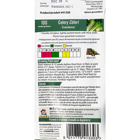 Celery - Greensleeves Seeds, FG