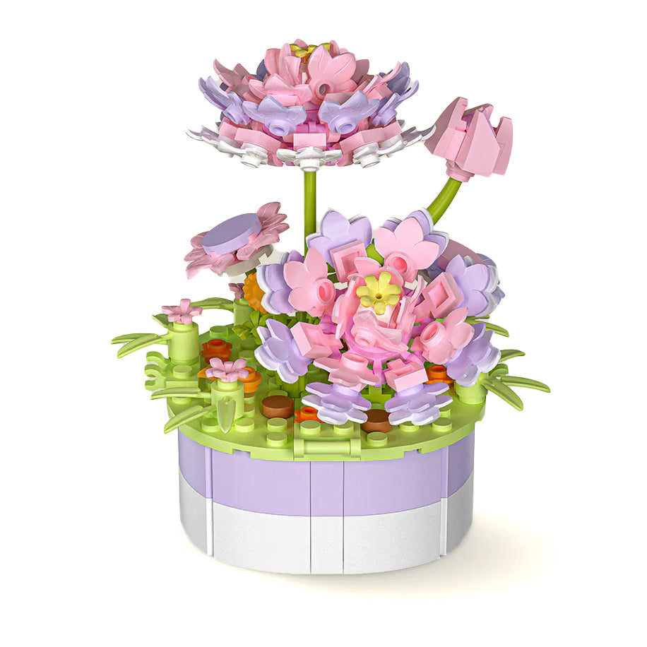 Mini Bricks Potted Flower Lotus