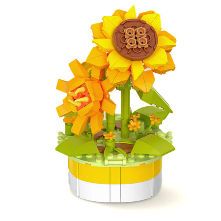 Mini Bricks Potted Flower Sunflower