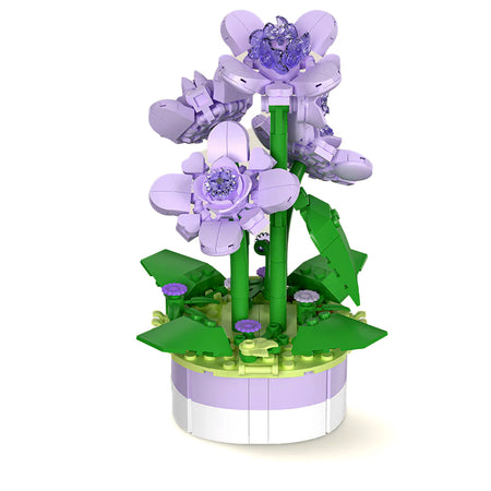 Mini Bricks Potted Flower Violet