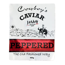 Load image into Gallery viewer, Cowboy&#39;s Caviar, Jerky, Peppered, 100g
