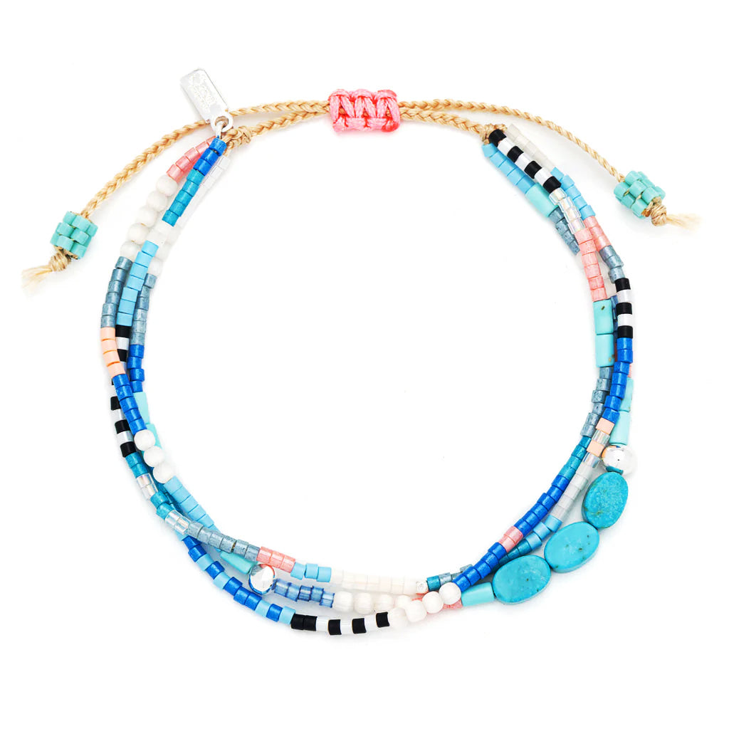 Mixed Media Bracelet, Sky