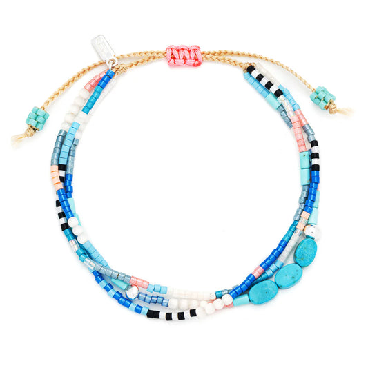 Mixed Media Bracelet, Sky