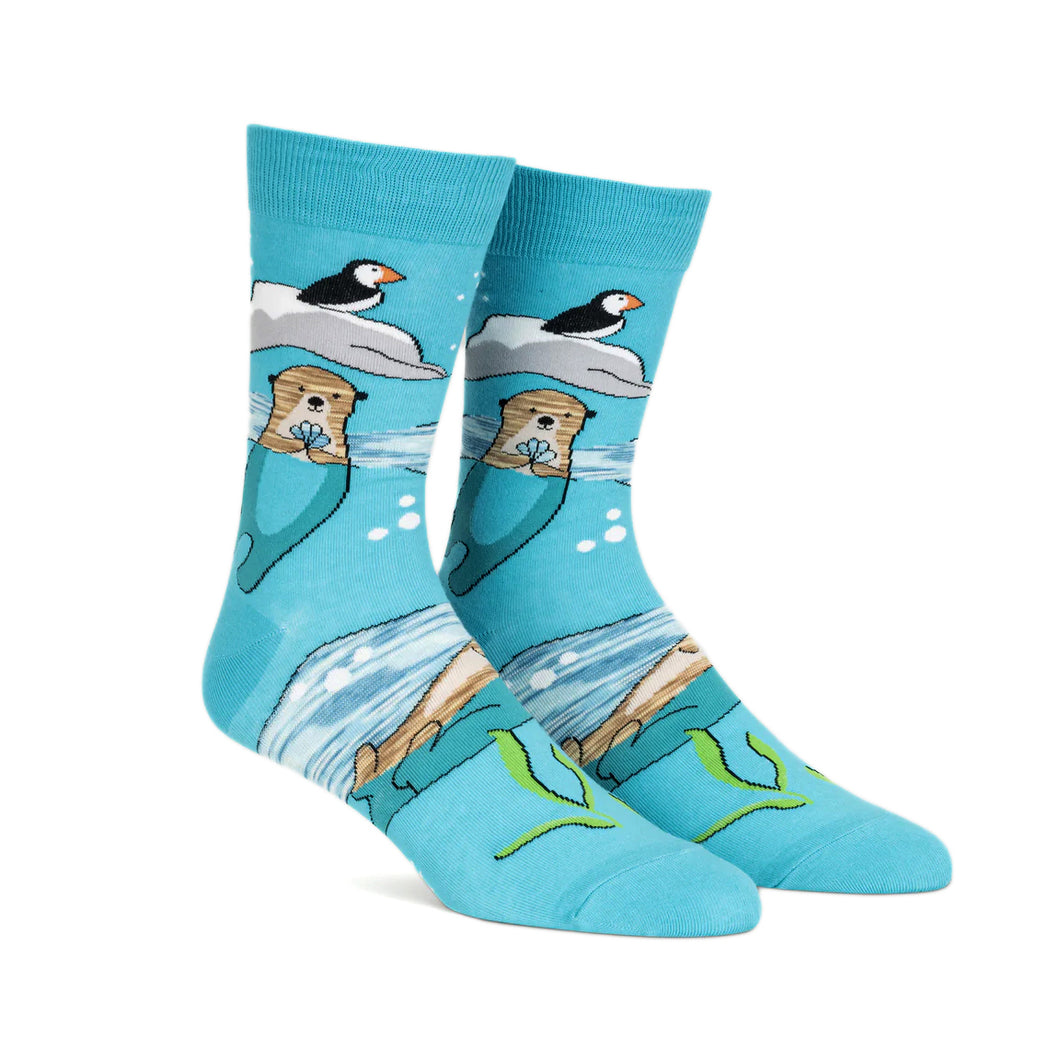 Men's Crew Socks, Plays Well With Otters