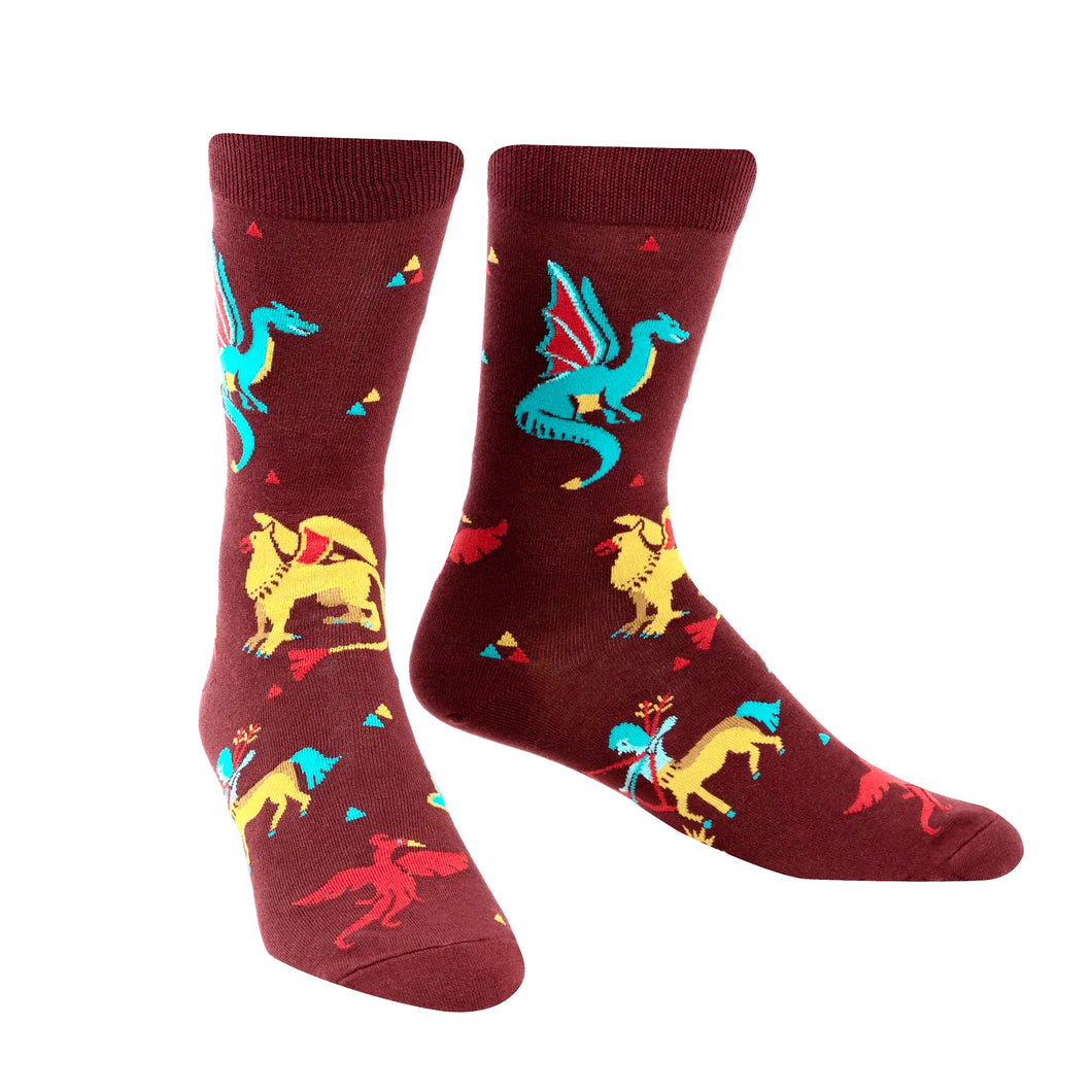 Men's Crew Socks, Beasts of Yore