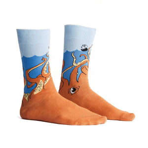 Men's Crew Socks, Squid-O