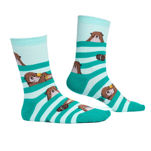 Womans Crew Socks,My Otter Foot