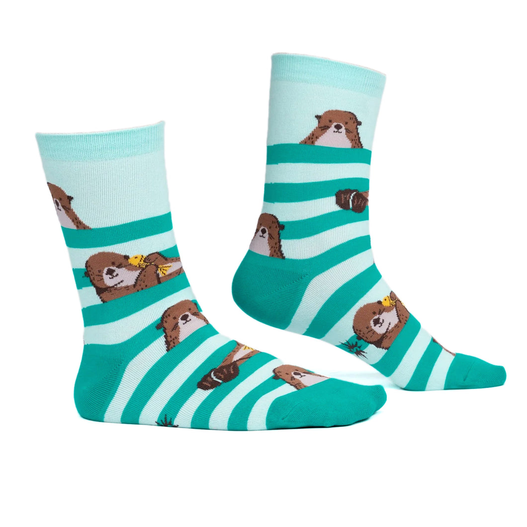 Womans Crew Socks,My Otter Foot