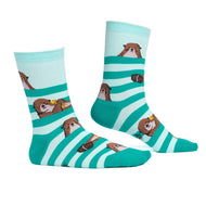 Womans Crew Socks,My Otter Foot