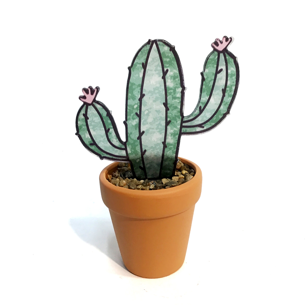 Stained Glass Potted Plant Decor, 4 Assorted