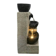 Load image into Gallery viewer, 4 Teir Stacking Bowl Fountain with LED Light
