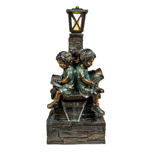 Reading With Lamp, Fountain