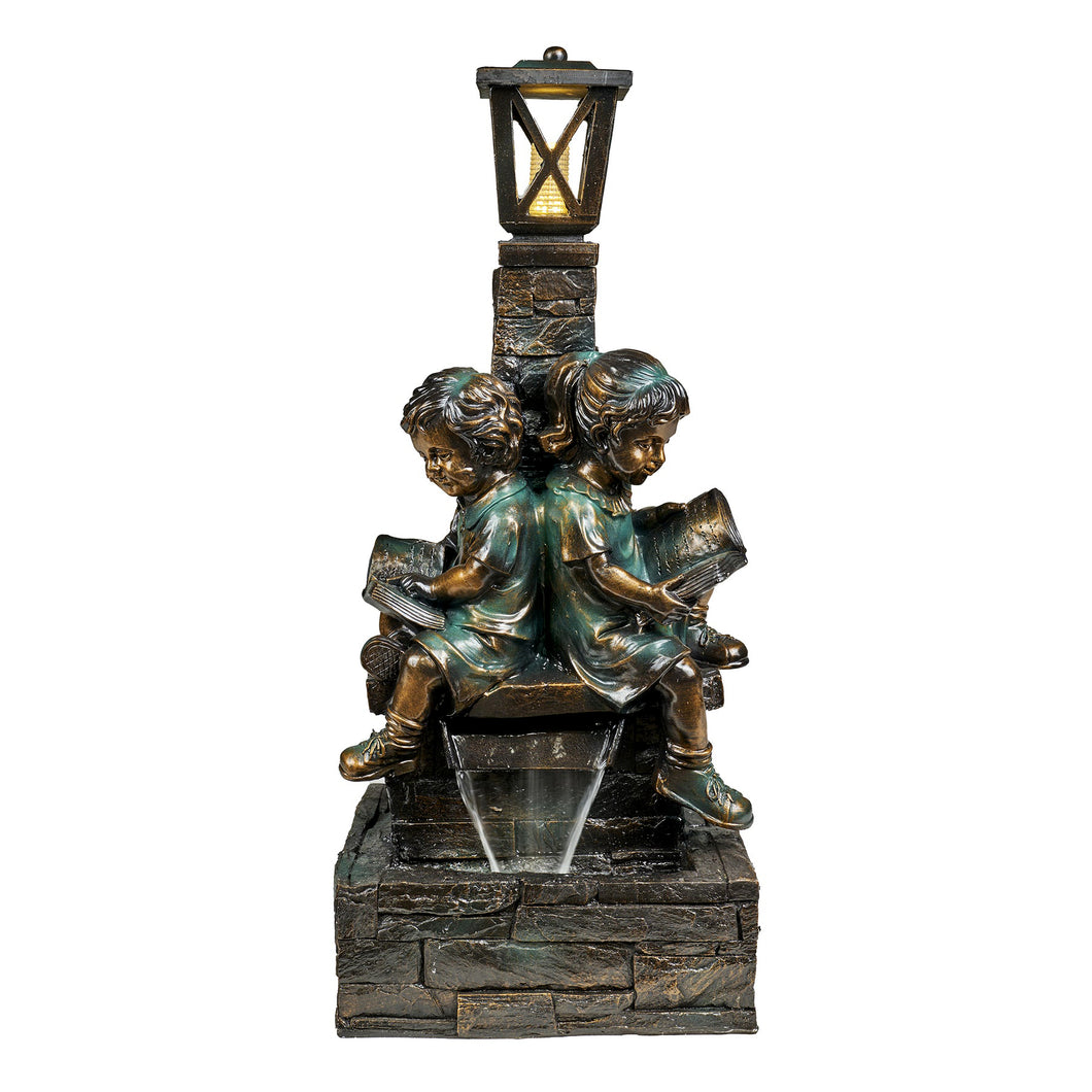 Reading With Lamp, Fountain
