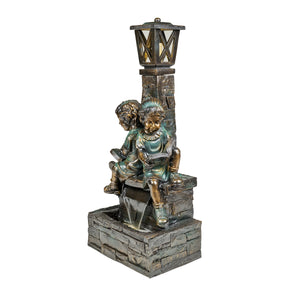 Reading With Lamp, Fountain
