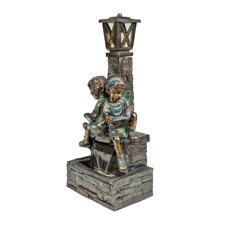 Reading With Lamp, Fountain