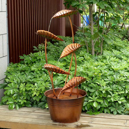 Metal, Zink Metal Flower Fountain