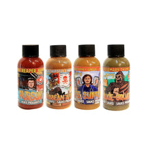 Load image into Gallery viewer, Travel Size Hot Sauce 4 Top Flavours 60ml
