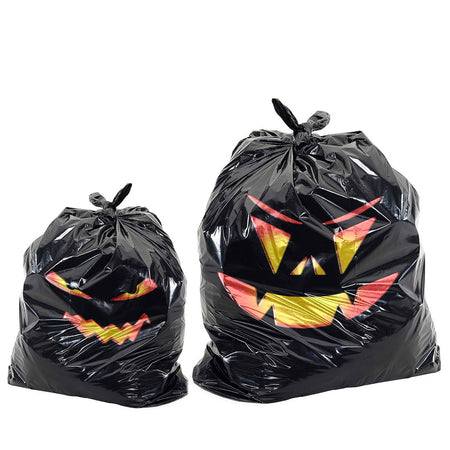 Pumpkin Flame Leaf Bags, 2 Bags Per Pack