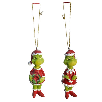 Ornament, Green Monster, 2 Assorted