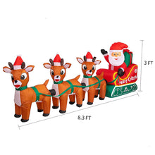 Load image into Gallery viewer, Inflatable Santa &amp; Reindeer
