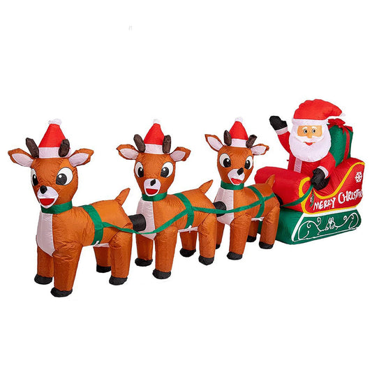 Inflatable Santa & Reindeer