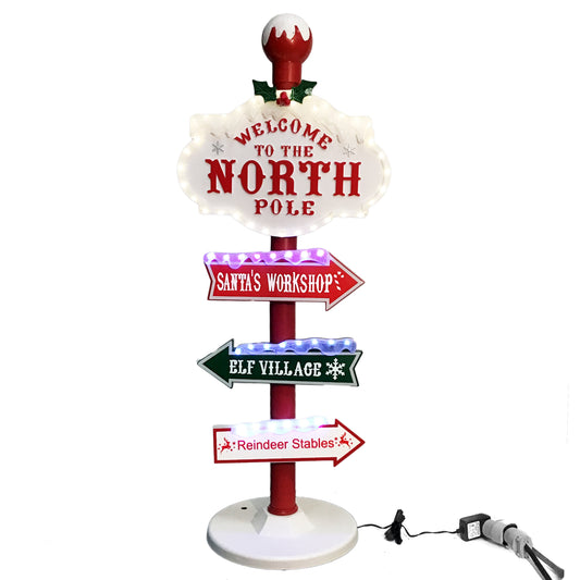 LED North Pole Direction Sign