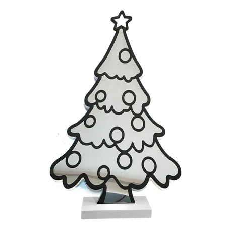 Decor Illuminated Mirror, Decorted Christmas Tree