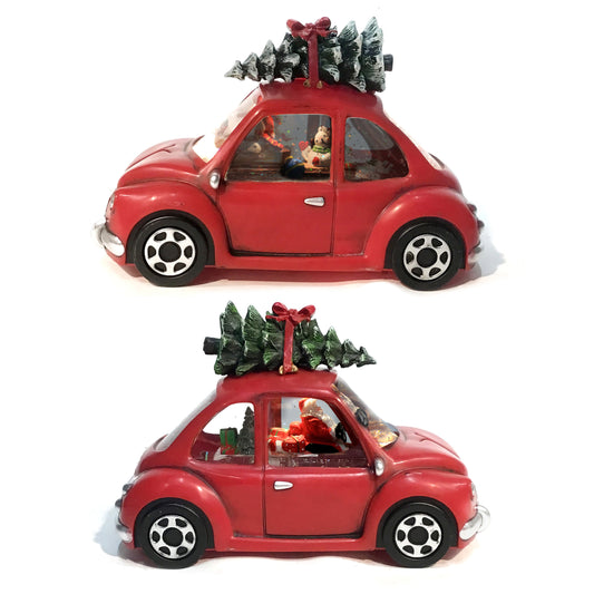 Decor Xmas Car Water Globe Assorted