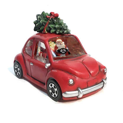 Decor Xmas Car Water Globe Assorted