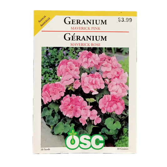 Geranium - Maverick Pink Seeds, OSC