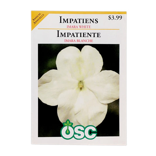 Impatiens - Imara White Seeds, OSC