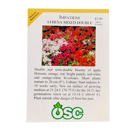Impatiens - Athena Double Mixed Seeds, OSC