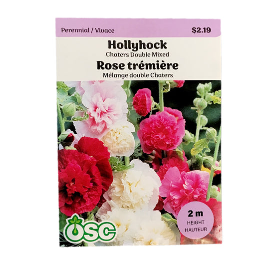 Hollyhock Chaters Double Mixed Seeds, OSC
