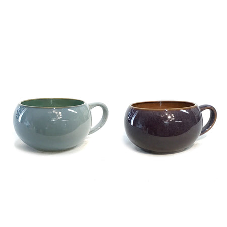 Stoneware Mug, Reactive Glaze, 16oz, 2 Assorted
